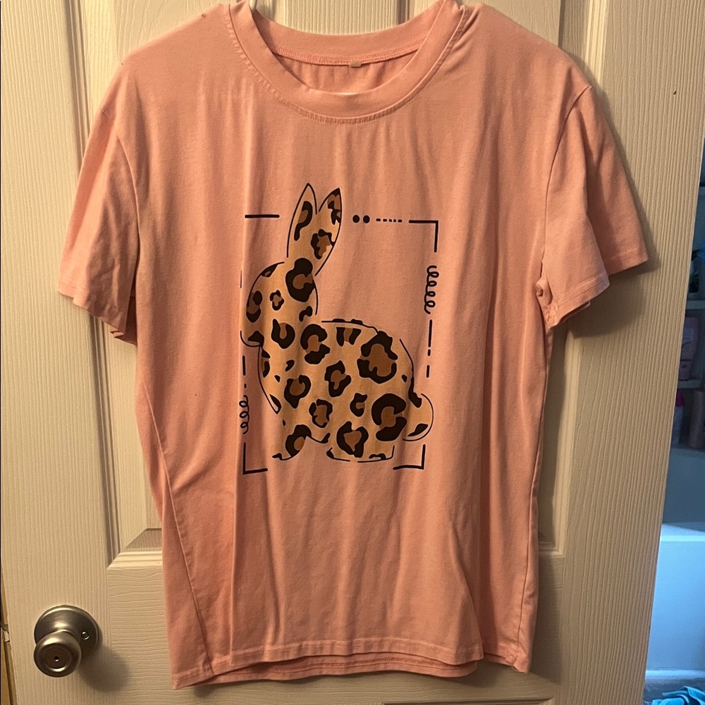 Pink Bunny Graphic Women’s T-Shirt
